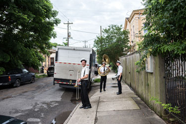 New Orleans Big Band on a Marigny Side Street