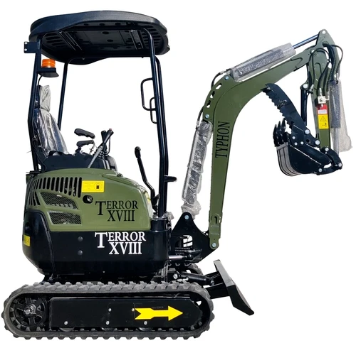 2026 4000 lb Typhon Terror XVIII Mini Excavator Rubber Track with Kubota Diesel