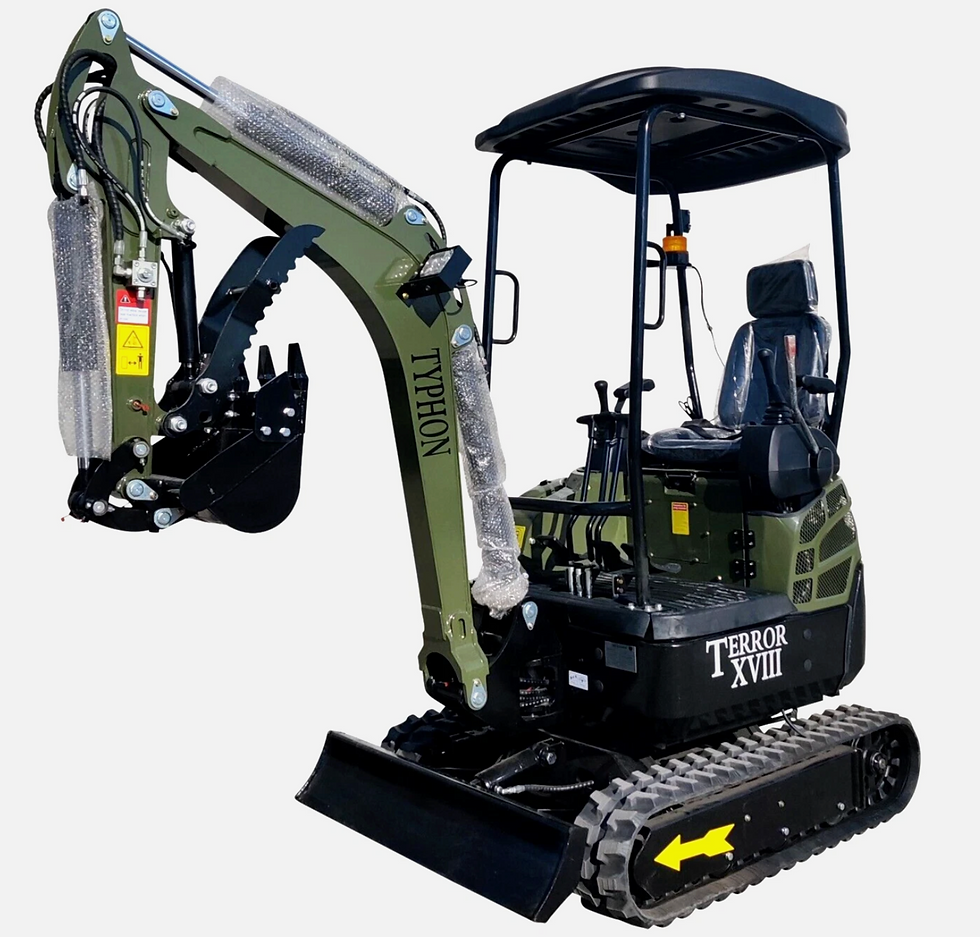 Thumbnail: 2026 4000 lb Typhon Terror XVIII Mini Excavator Rubber Track with Kubota Diesel