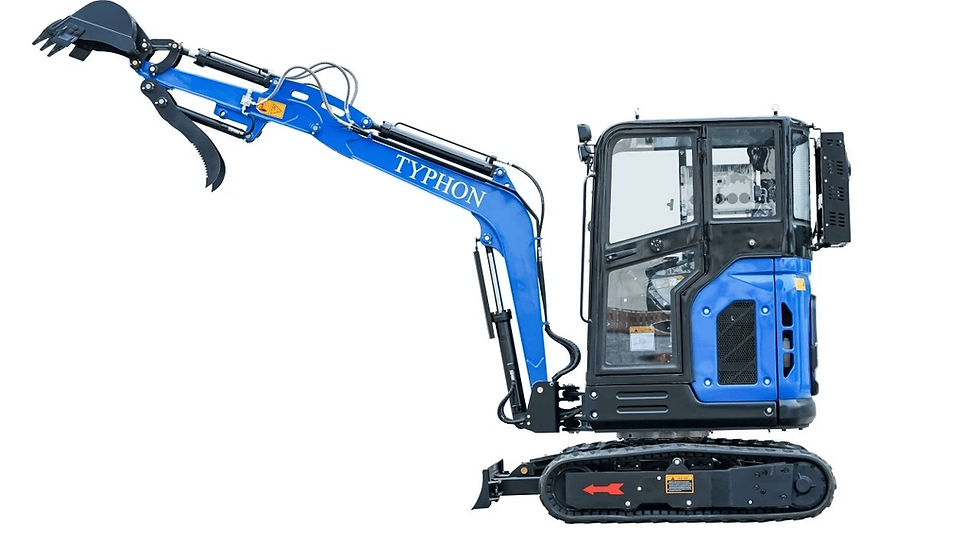 Thumbnail: TYPHON TERROR X2 Mini Excavator 2.7 Ton EPA Diesel Kubota V1505 Engine USA
