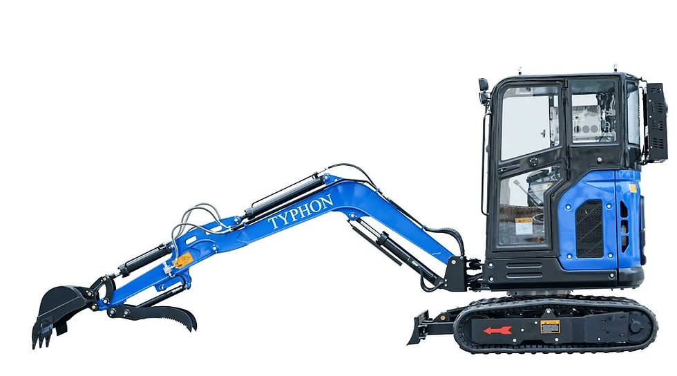 Thumbnail: TYPHON TERROR X2 Mini Excavator 2.7 Ton EPA Diesel Kubota V1505 Engine USA