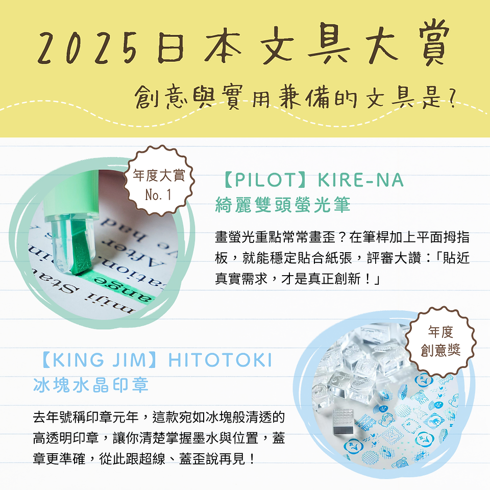2025日本文具大賞，創意與實用兼備的文具是？