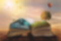 Concept of an open magic book; open pag