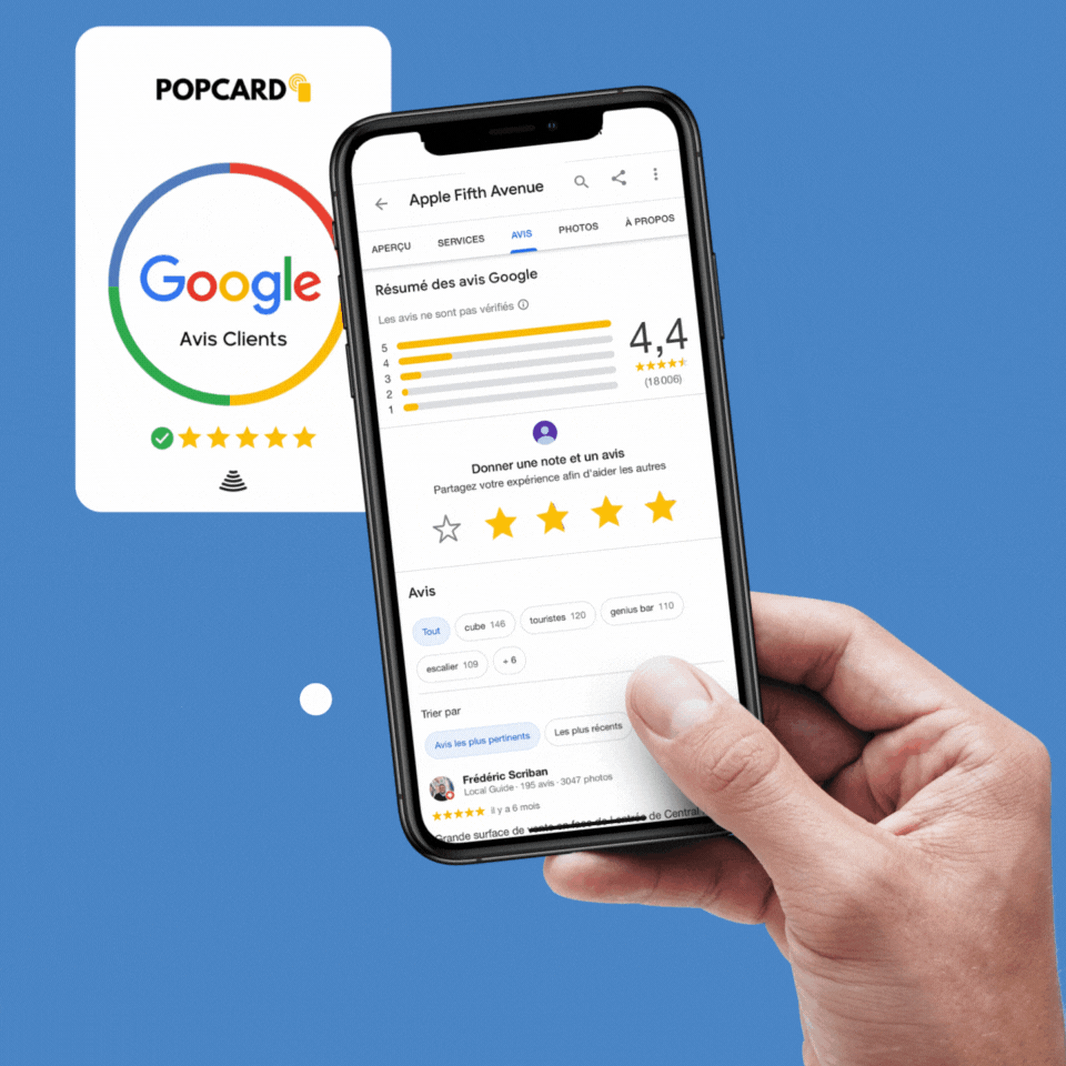 NFC google review cared tap
