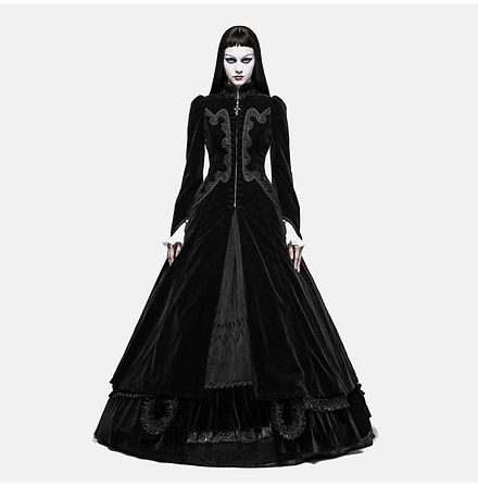 punk-rave-gothic-black-velvet-thin-strap