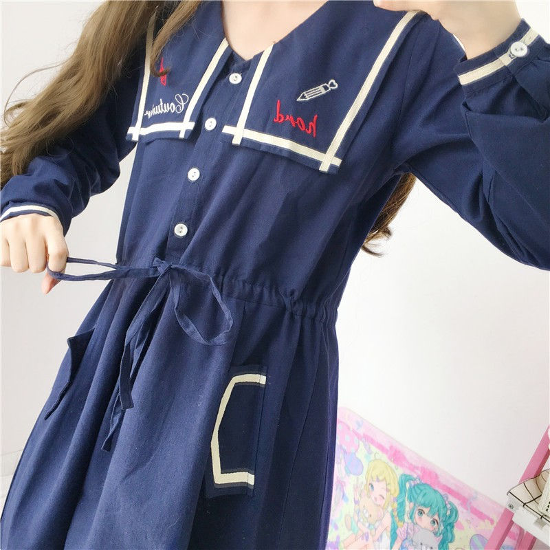 Thumbnail: เดรสปกกะลาสีน้ำเงิน