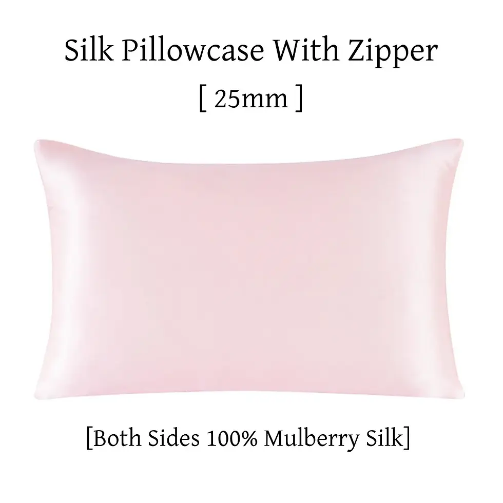 Thumbnail: 25MM  100% Pure Silk Zipper Pillowcase