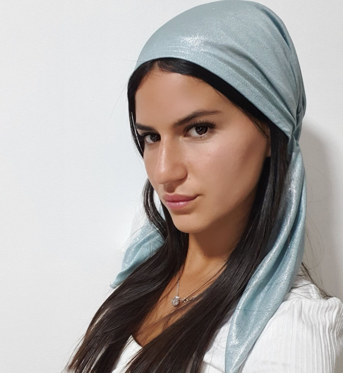 בנדנה חגיגית ורד