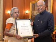 Devakiyamma receives the Padmasree