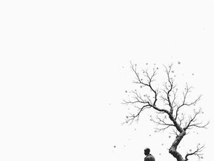 A tree and a Man Sitting.
