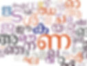 Colorful Malayalam letters scattered on a white background, displaying a variety of fonts and hues, creating a vibrant and lively pattern.
