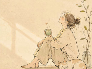  A Person with a coffee in hand