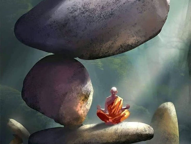 A man in meditation
