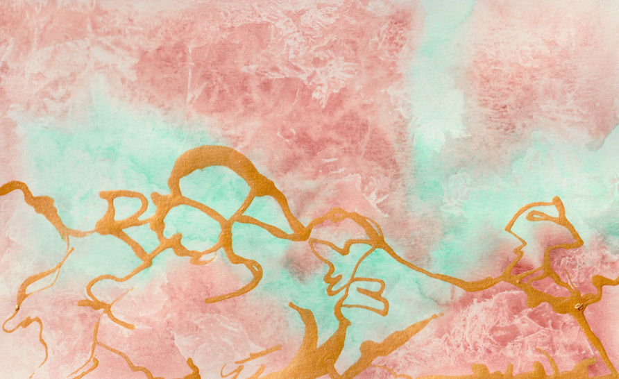 "mémoire de l'eau" triptyque encre et aquarelle sur papier 26,5/17cm