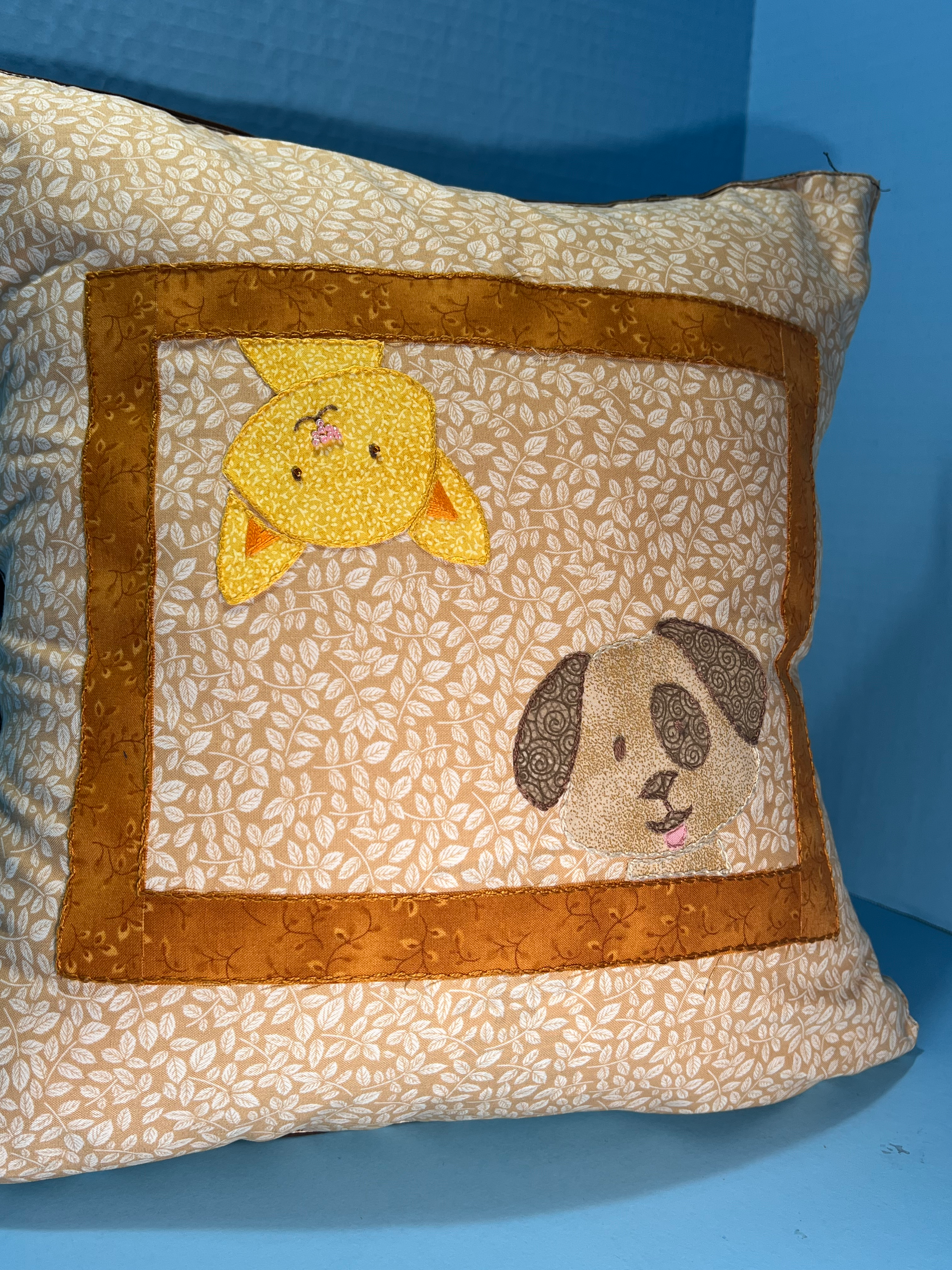 Cat and Dog Throw Pillow 