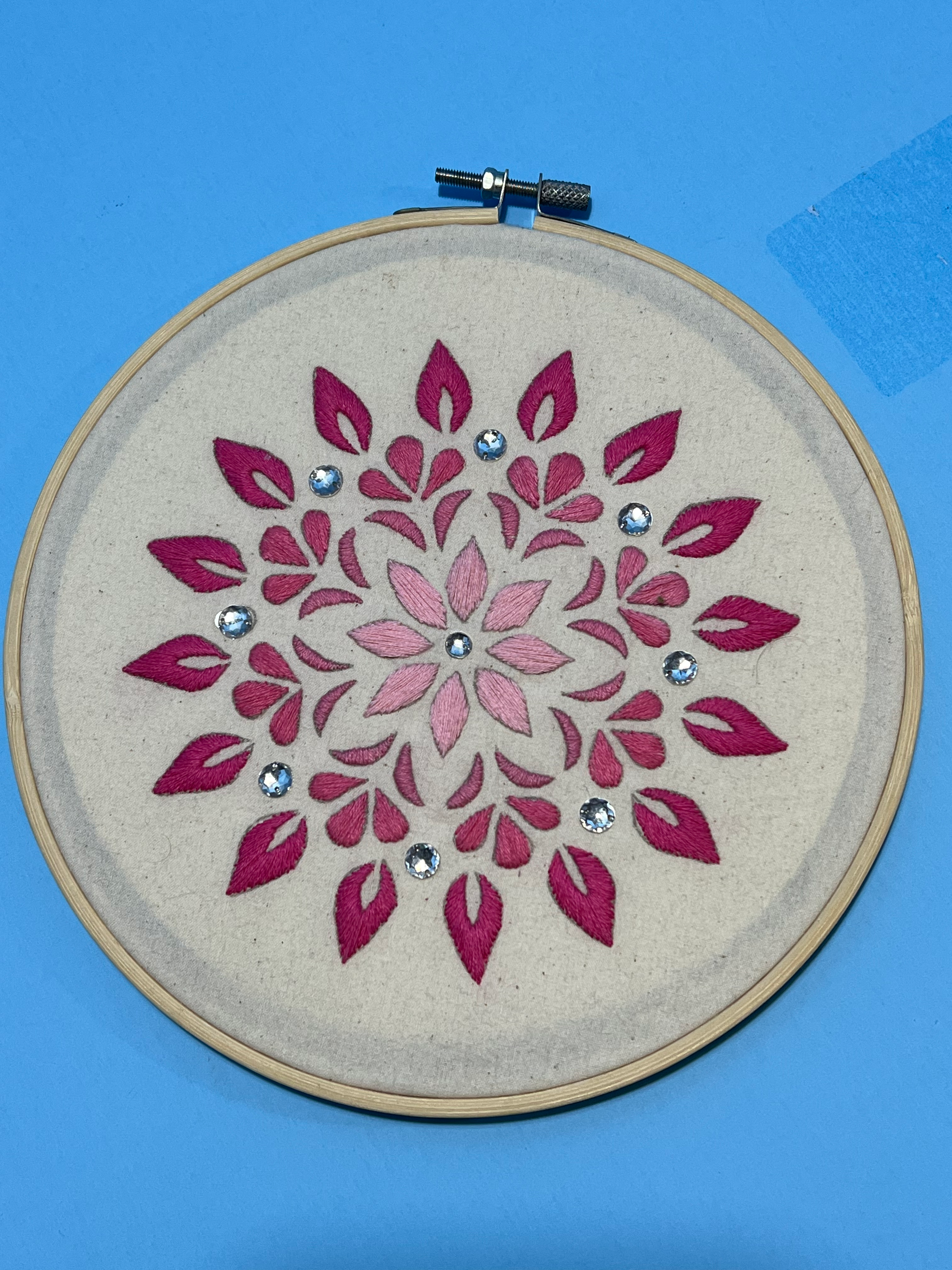 Mandala in Pink Embroidery