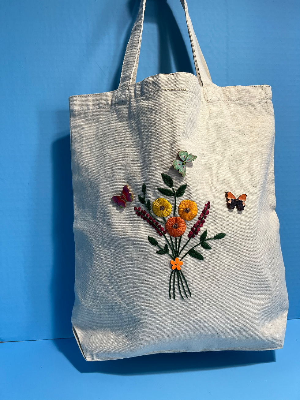 Thumbnail: Bouquet of flowers on Canvas Tote Bag