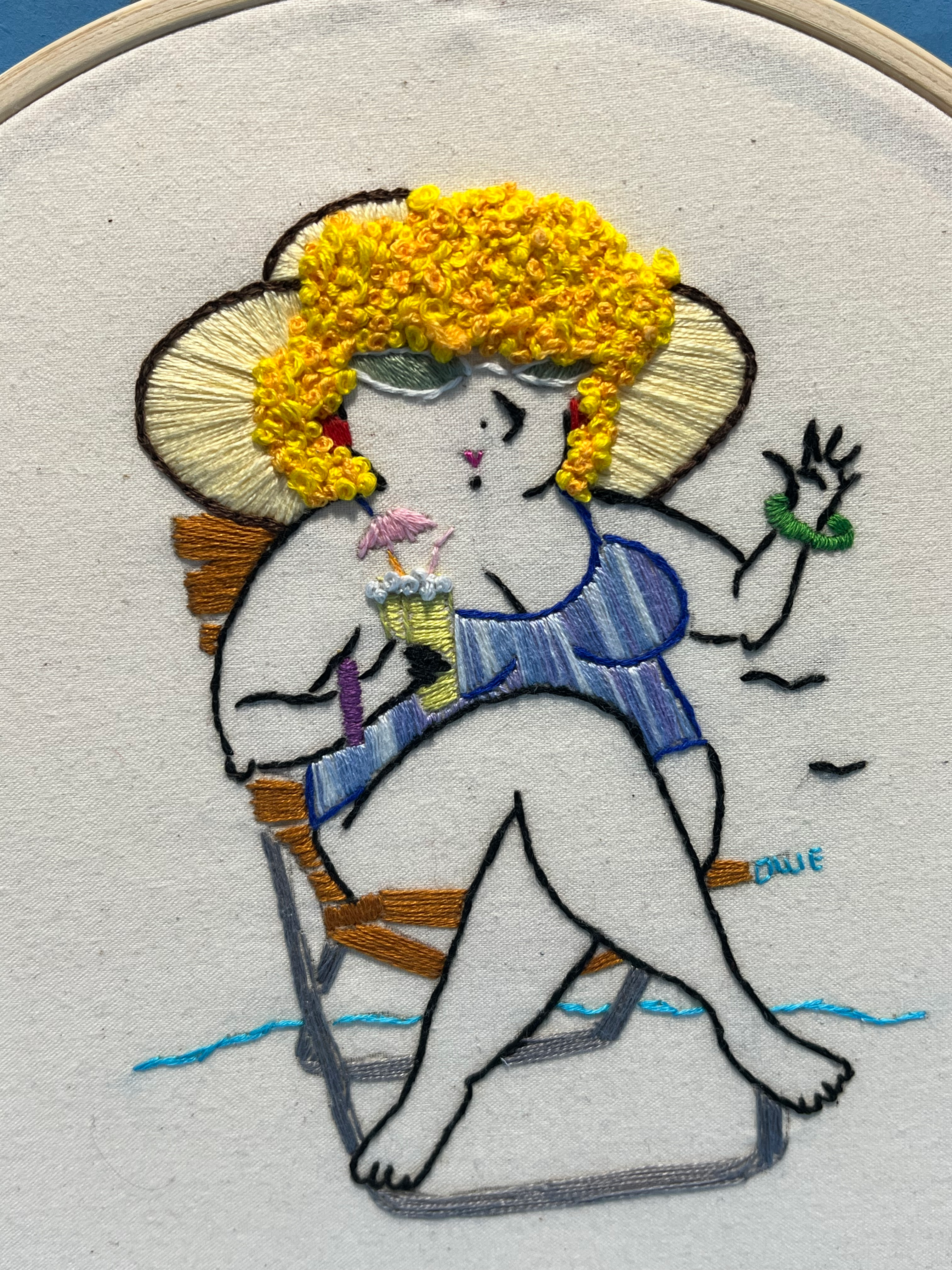 Beach time Embroidery