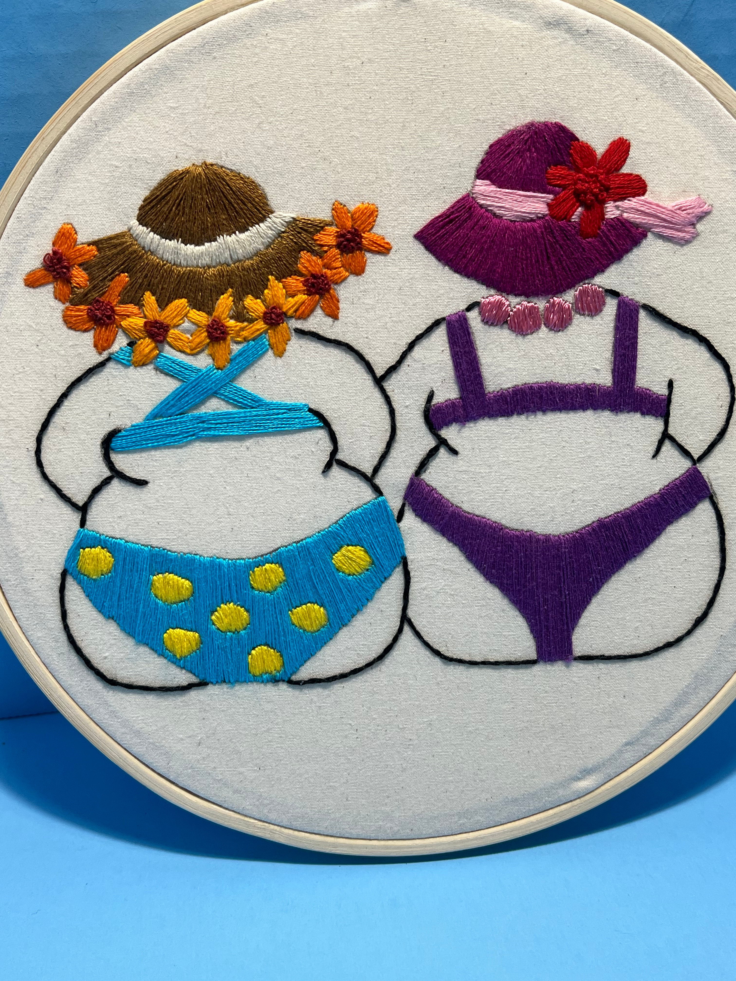 Two ladies embroidery