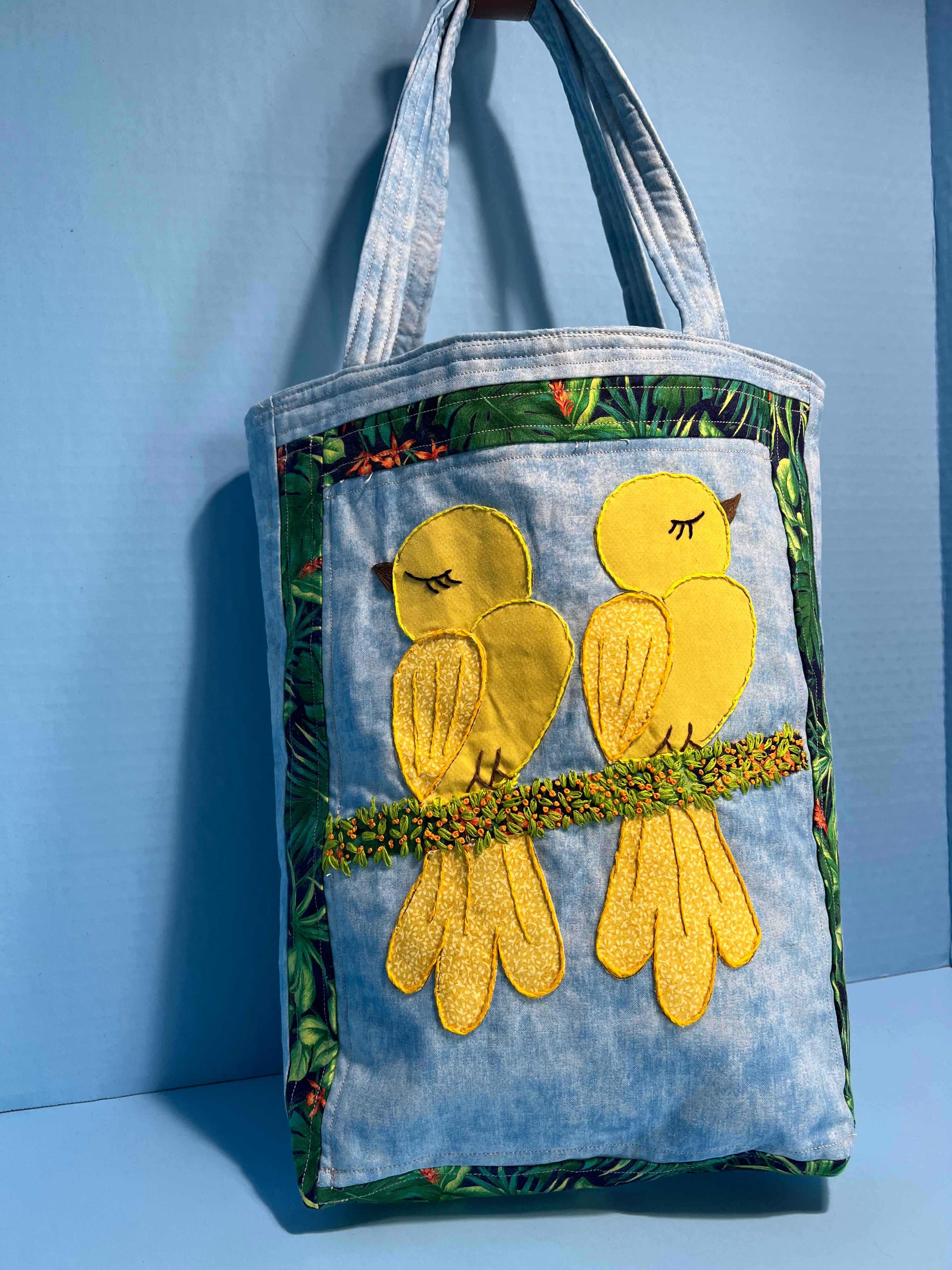 Two Yellow Birds Tote Bag