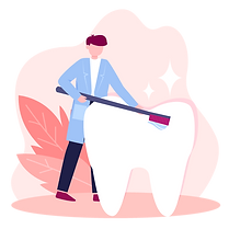 歯を磨くイラスト