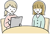 相談をしている女性