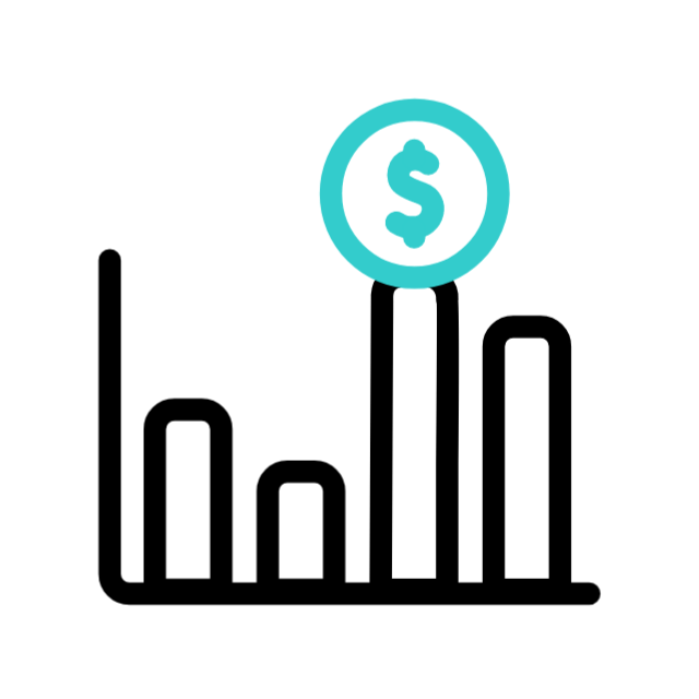 Investment analytics icon