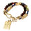 Thumbnail: B017. Black Obsidian, Garnet, Hematite, Labradorite, and Lapis Lazuli Bracelet