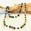Thumbnail: N006. Black Agate, Black Obsidian, Tiger's Eye, and Smoky Quartz Necklace