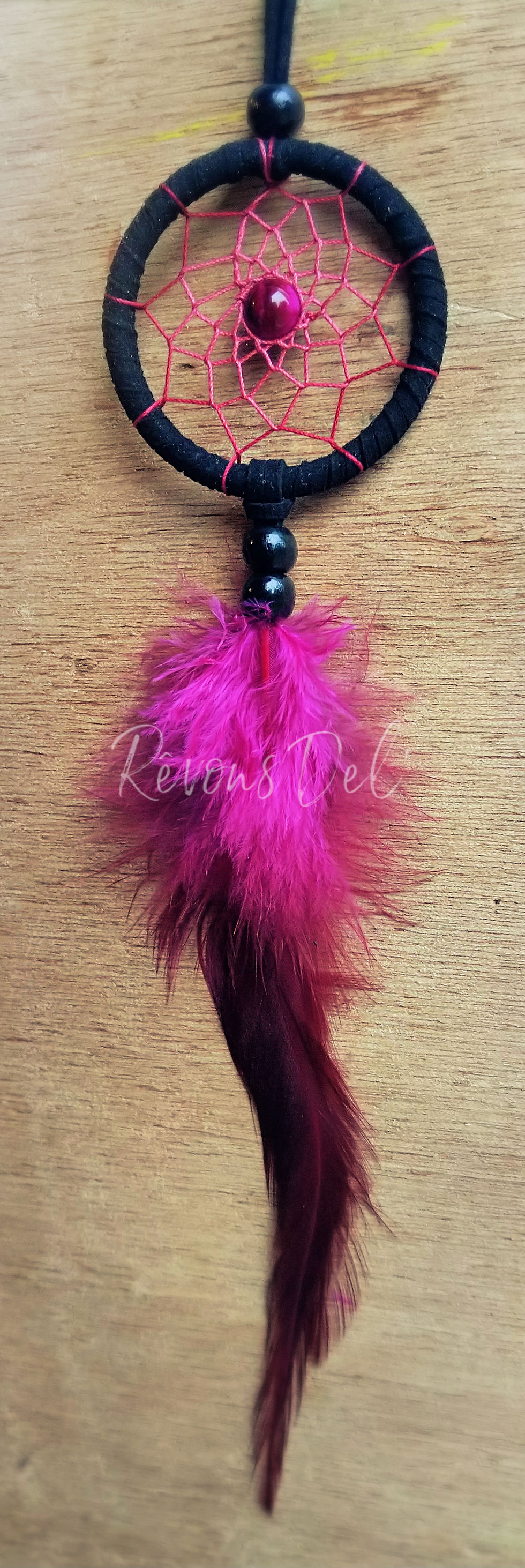 Miniature : Attrape-Rêves Mini Fushia/Noir