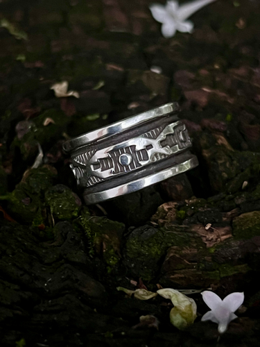 アクセサリー Troy laner Ring Navajo Navajo Troy Laner Ring - Design 1 sz 6.5 | Creek Bottom & Compa