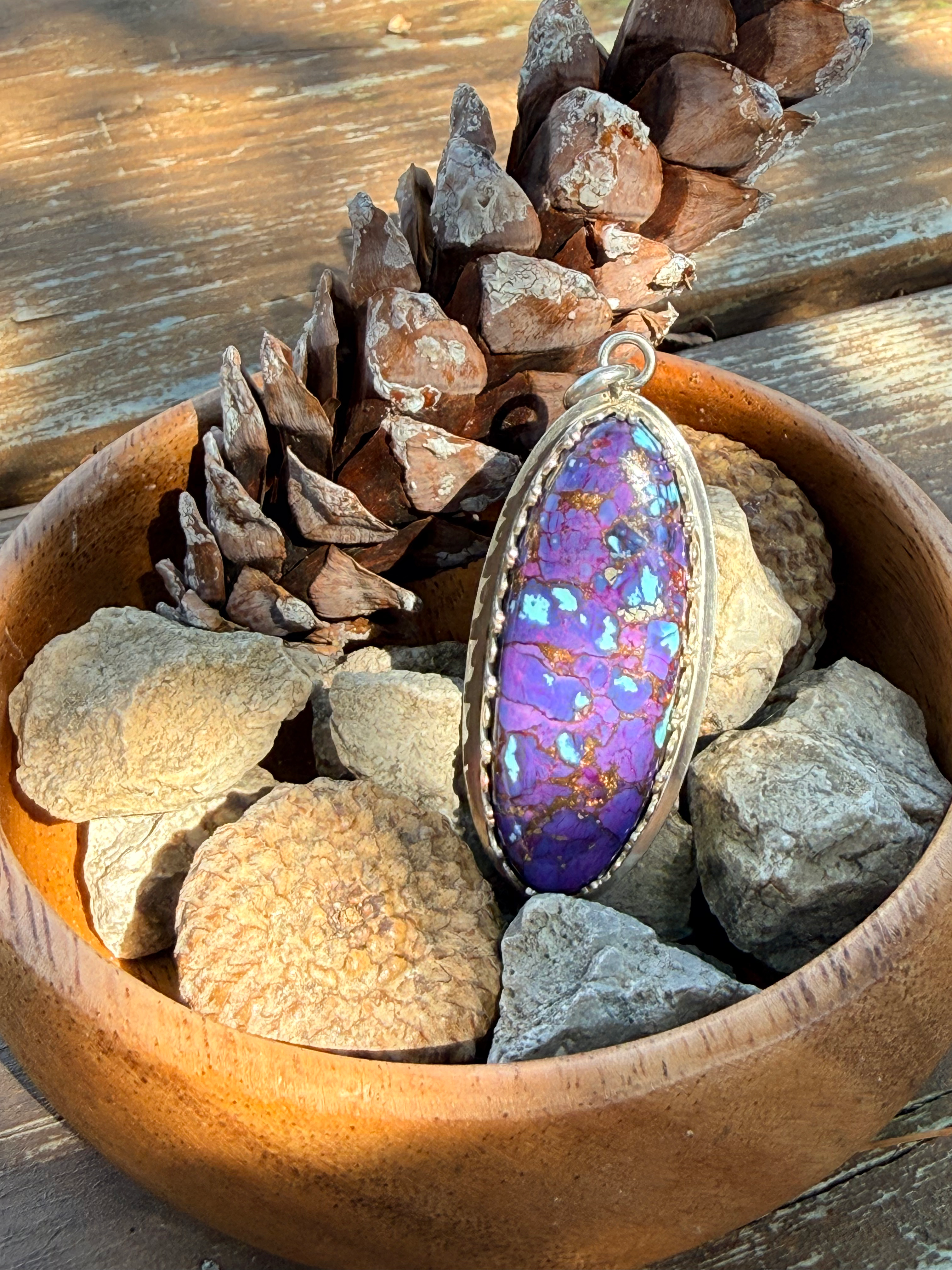 Mojave Turquoise Elongated Pendant
