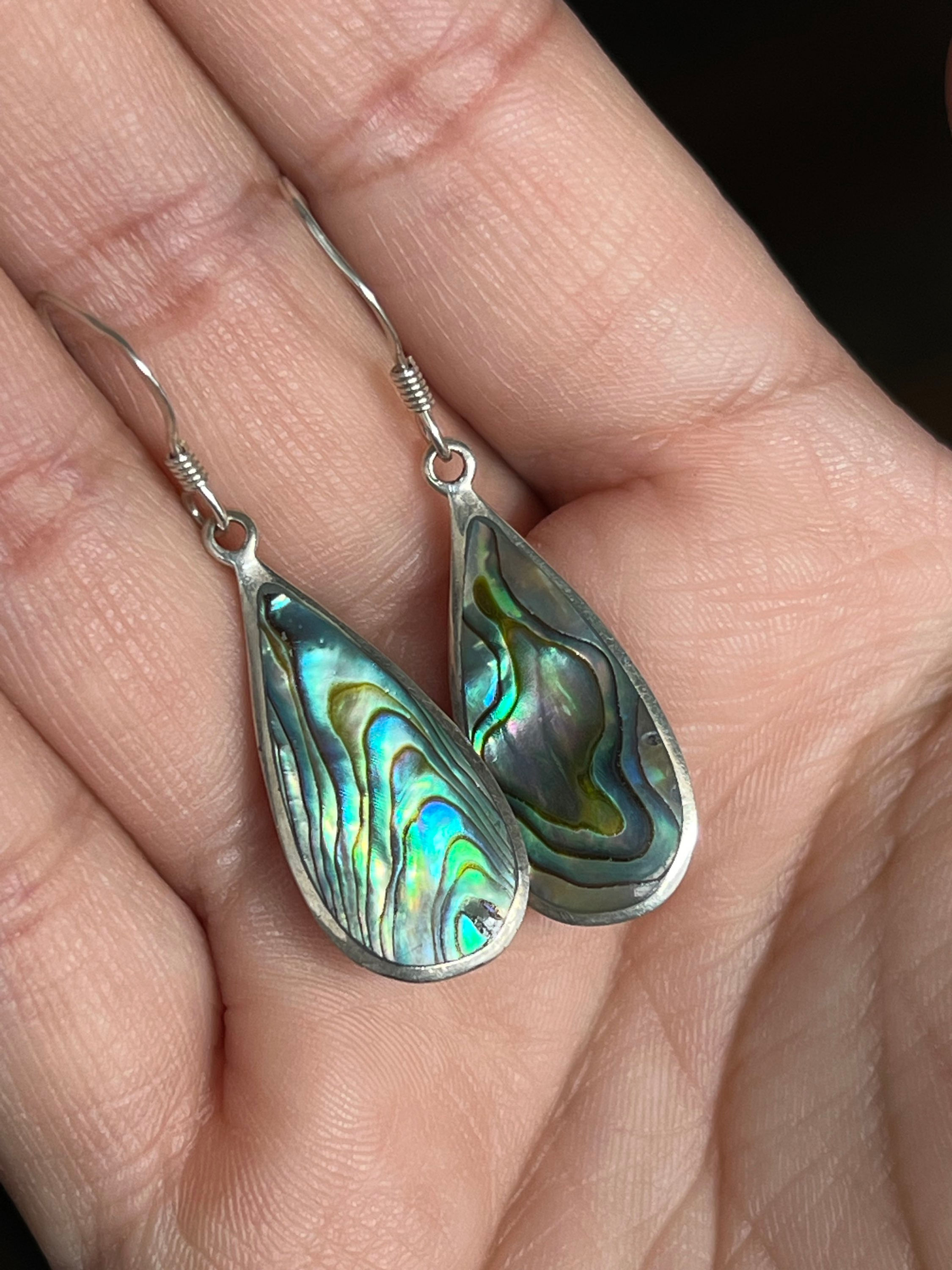 Abalone teardrop earrings
