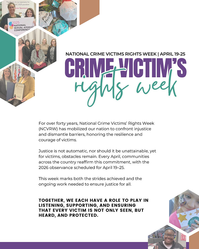 Grey Victims Rights Card National Crime Victims' Rights Week