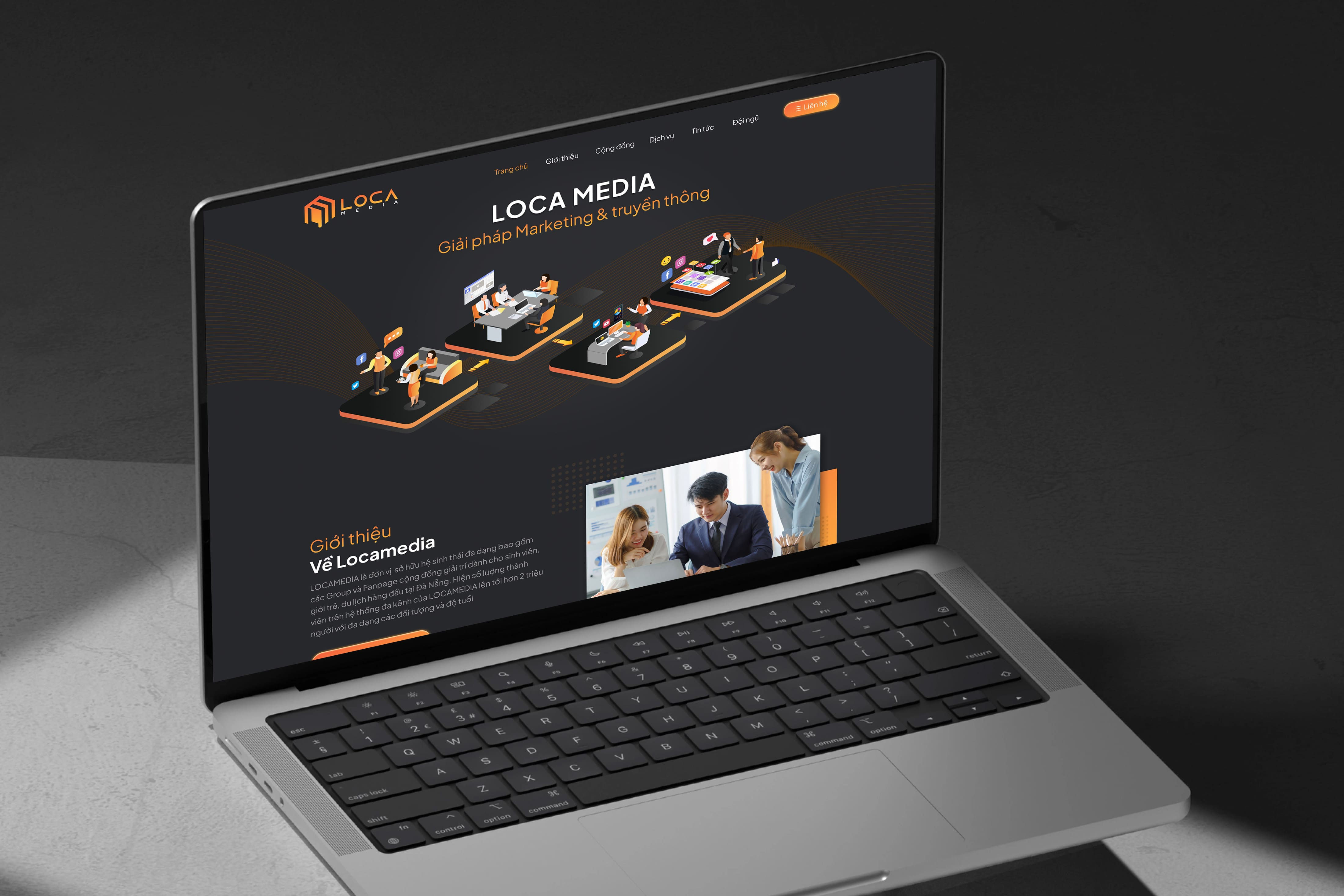 Dự án thiết kế website truyền thông Loca Media