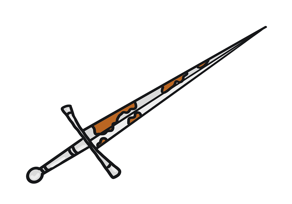 rusty sword, children's story about the strongest sword.