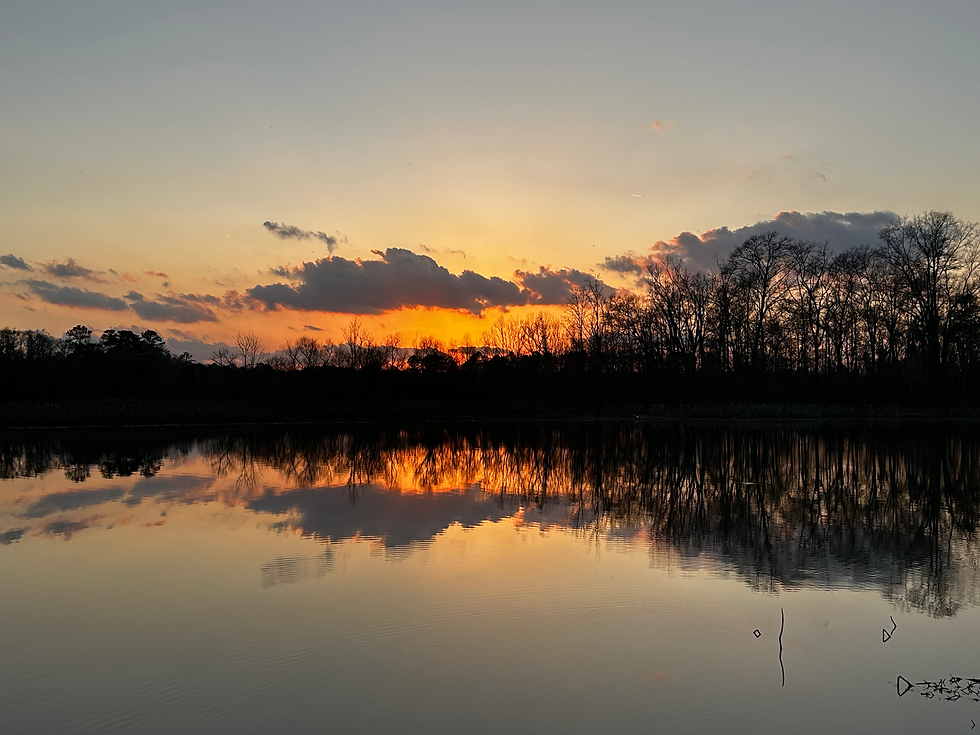 Sunset over Lake Eufaula Alabama a few days before a rain storm