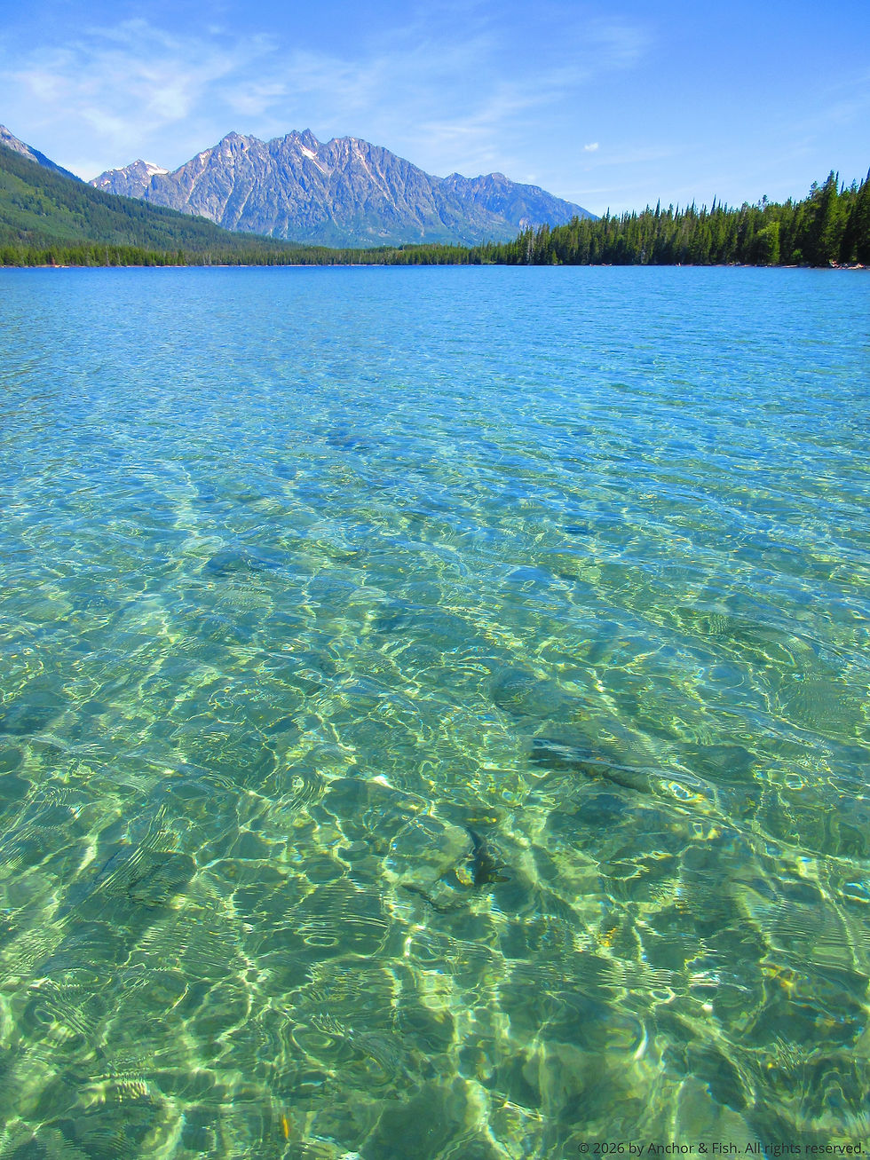 Turquoise mountain lake