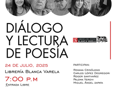 Poetas peruanos se reúnen en Miraflores para un diálogo y lectura de poesía en la Librería Blanca Varela