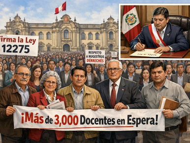 El presidente de la República debe firmar la autógrafa de la Ley N.° 12275