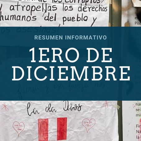 RESUMEN INFORMATIVO DEL MARTES 1 DE DICIEMBRE 2020