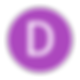 Purple circle with white letter M