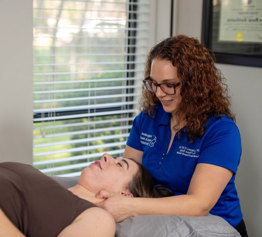 Manual craniofacial therapy for head, neck, and jaw pain at IHNSS in Gainesville FL.
