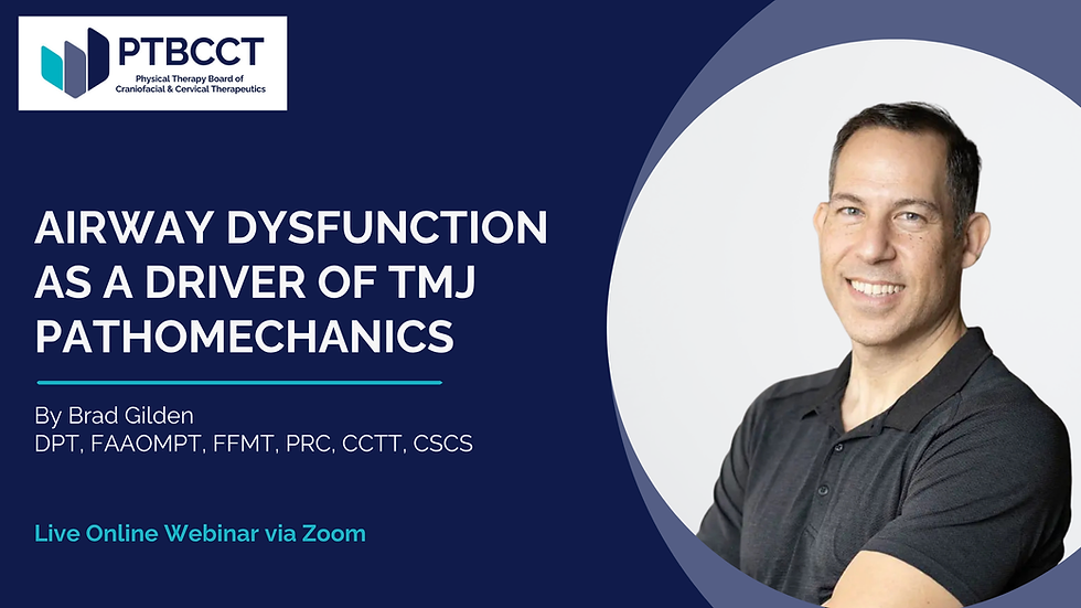 Airway Dysfunction as a Driver of TMJ Pathomechanics
