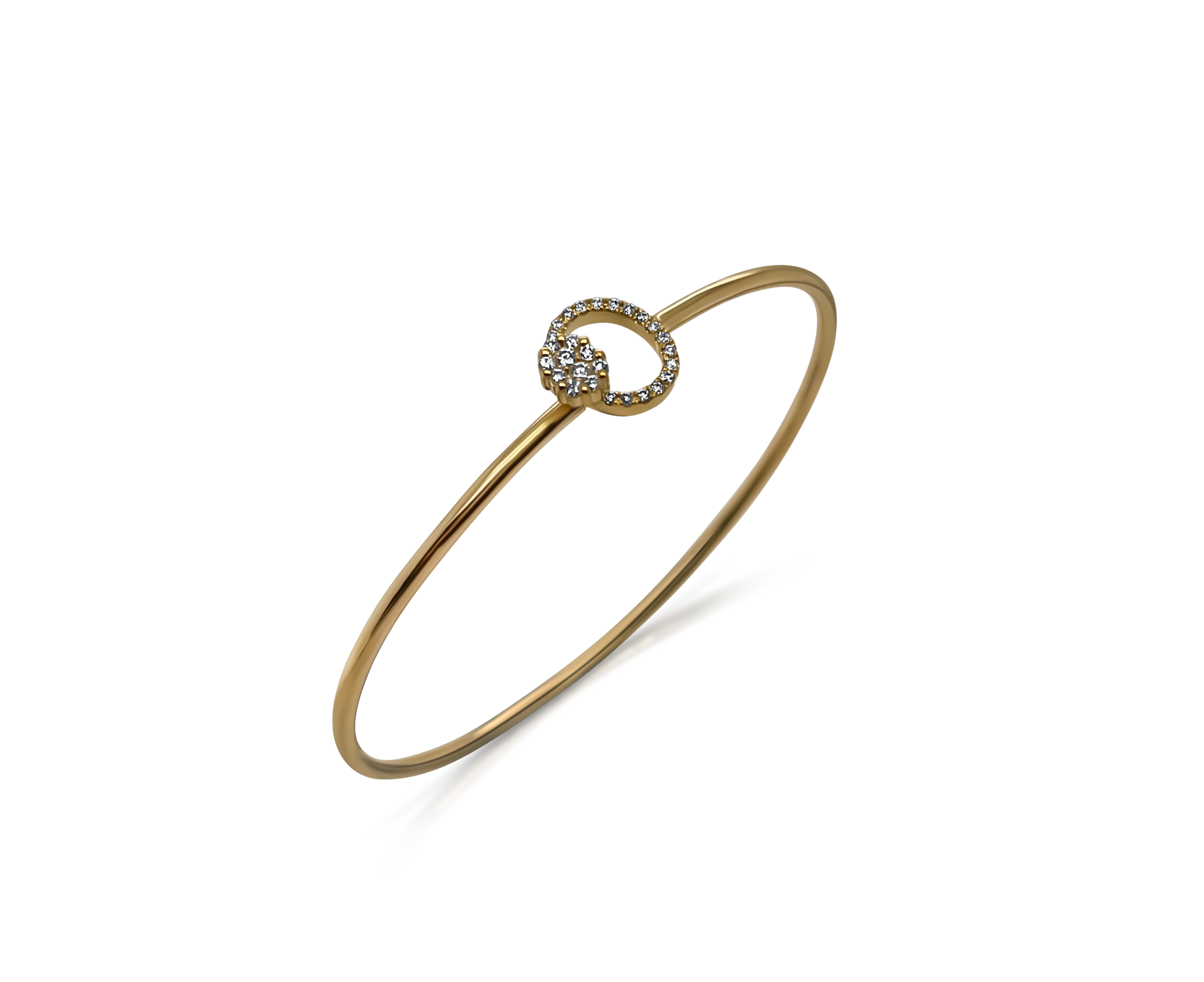 Diamond flexible bangle