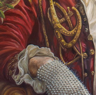 Close-up detail of the painting Everland