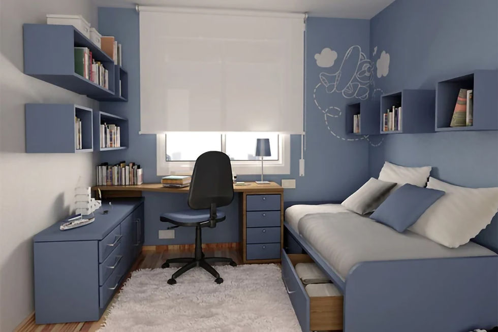 Functional furniture for children’s rooms.