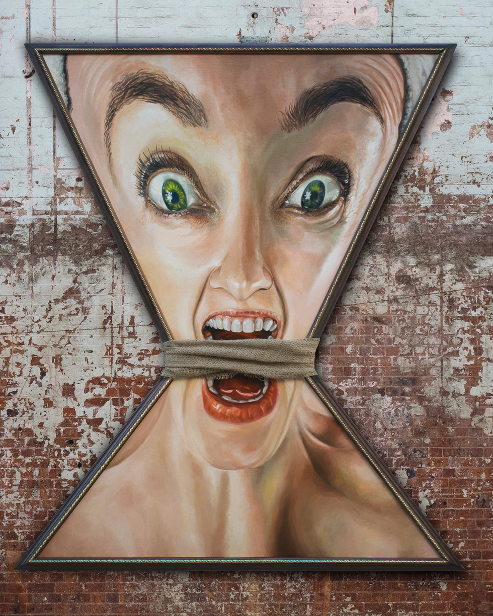 Full size image of my painting with title "New World Order"