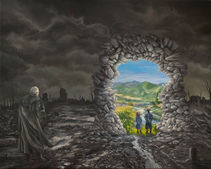 View of my painting "Rebirth"