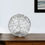Miniature : 12" Silver Iron Decorative Orb Tabletop Sculpture